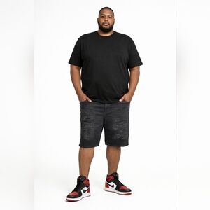 BLIND TRUST Black Destressed Denim Shorts, Big & Tall Men's Size 52 ✨️NWT✨️